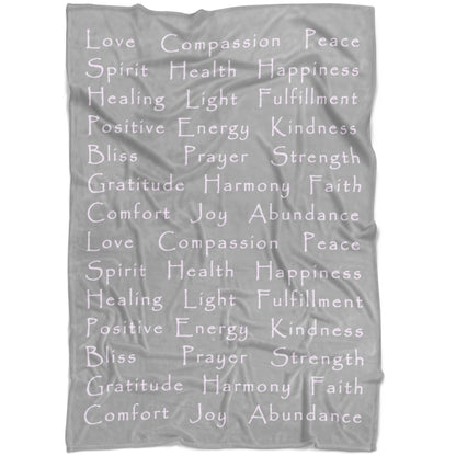 Fleece Positive Words Comfort blanket
