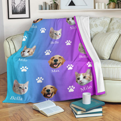 Pet Blanket - 3 pets colorful