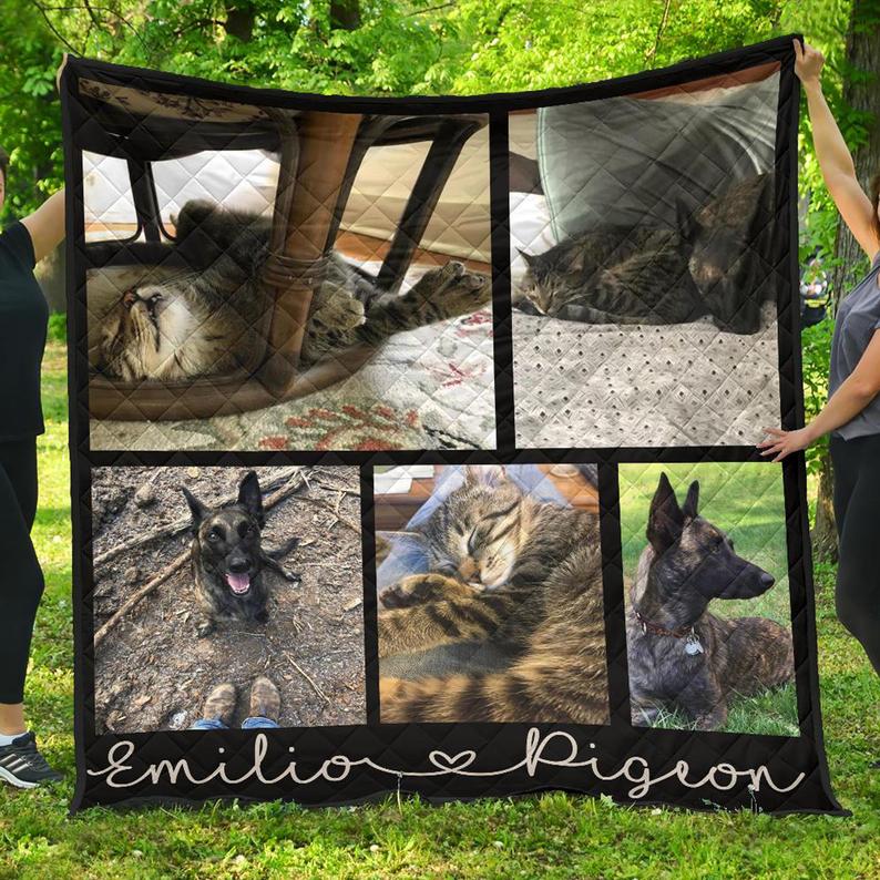 Custom Family Photo Quilt + Free "Paw Necklace" Gift Offer