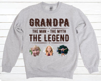 Custom Grandpa "The Myth The Legend" Sweatshirt