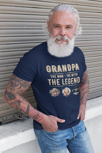 Custom Grandpa "The Myth The Legend" T-Shirt