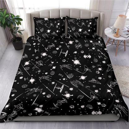 Duvet Cover| 2 Pillow Cases|Stars Sheet, Custom Bedding, Bedding, Sheets, Bed Set, Bed Sheets, Wars, Wars Gift, Star, Space, Custom Sheets,