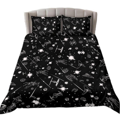 Duvet Cover| 2 Pillow Cases|Stars Sheet, Custom Bedding, Bedding, Sheets, Bed Set, Bed Sheets, Wars, Wars Gift, Star, Space, Custom Sheets,