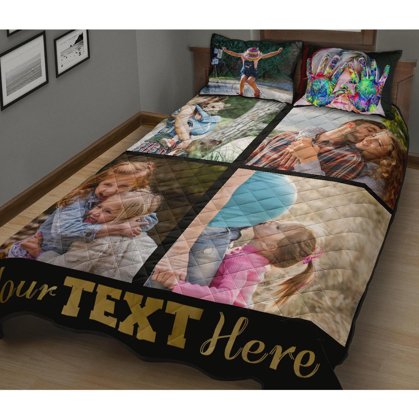 Custom Quilt - 2 Pillow Cover Set,Quilt,Custom Photo Blanket,Grandma Gift,Blanket,Grandmother Blanket,Personalized Grandma,blanket,Gift,