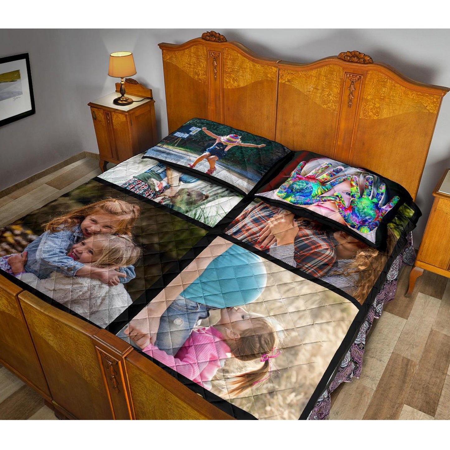 Custom Quilt - 2 Pillow Cover Set,Quilt,Custom Photo Blanket,Grandma Gift,Blanket,Grandmother Blanket,Personalized Grandma,blanket,Gift,