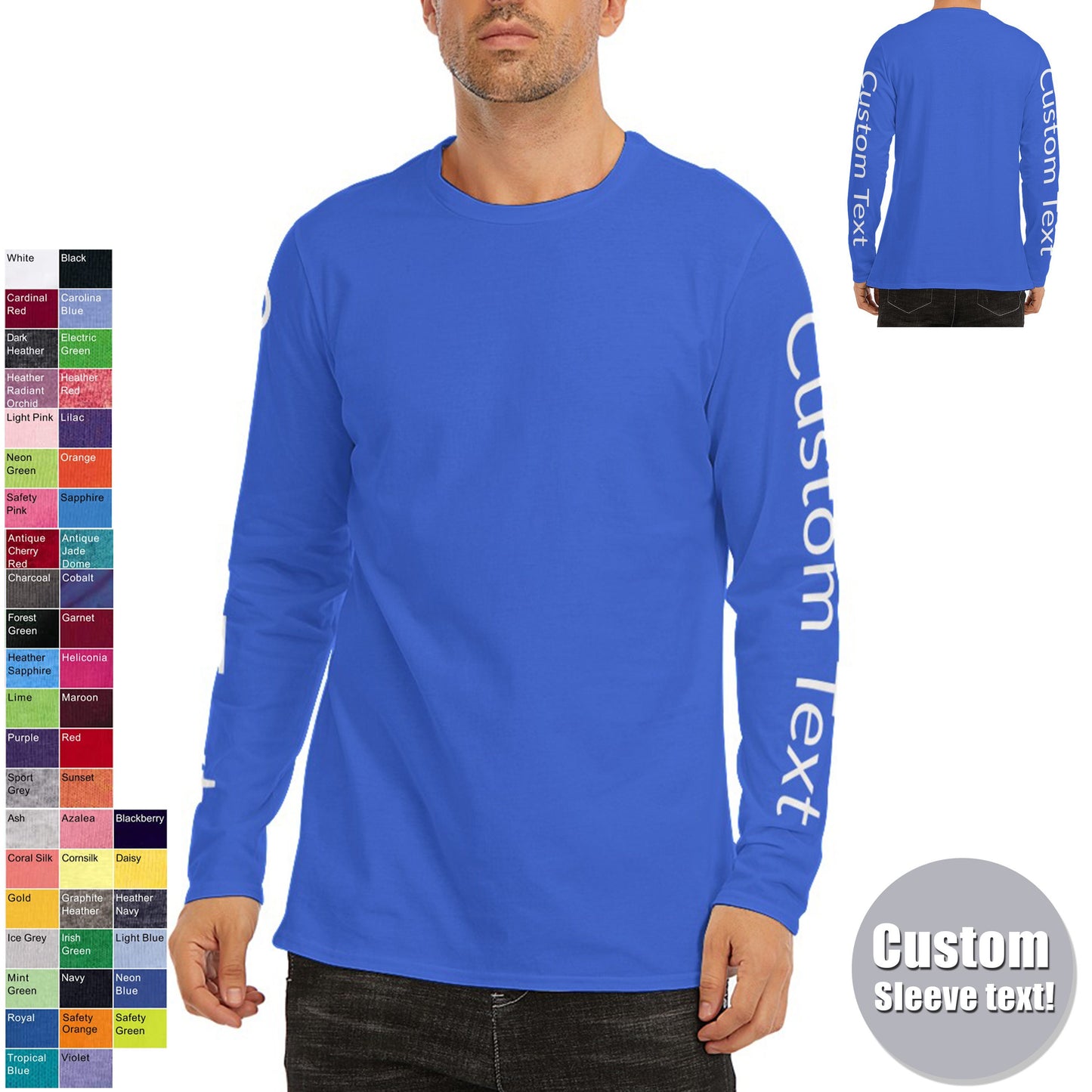 Cotton Shirts, Custom Long Sleeve Shirts, Customized Long Sleeve, Unisex Long Sleeve Shirt, Add Your Text T-Shirt,  Personalized Shirts,