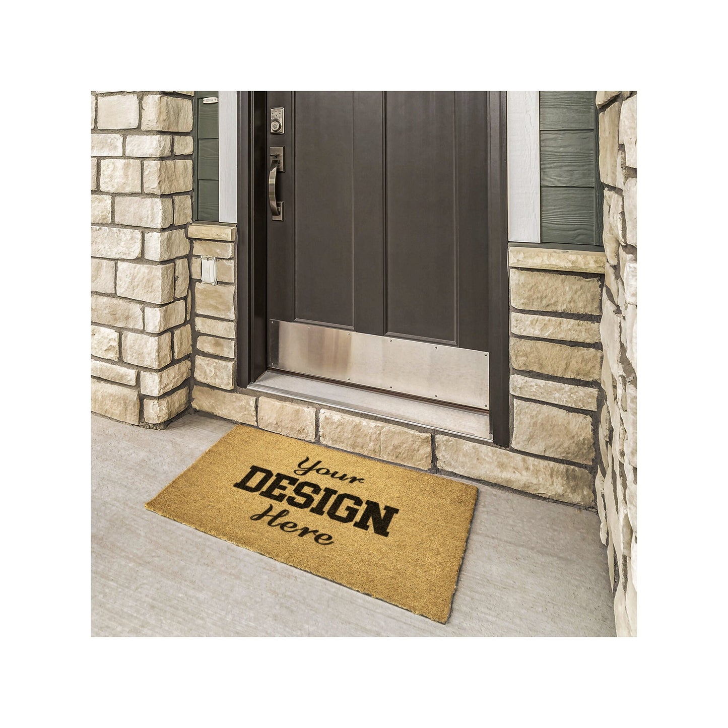 Custom Brush Door Mat, Personalized Front Door Mat, Custom Printed, First Home, Couple's Gift, Modern Address
