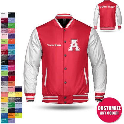 Custom Varsity Jacket - All-Season Light Weight, Adult Unisex Bomber jacket,Bomber,Varsity,Coat,Customized jacket,Wedding,Bride jacket,Team,