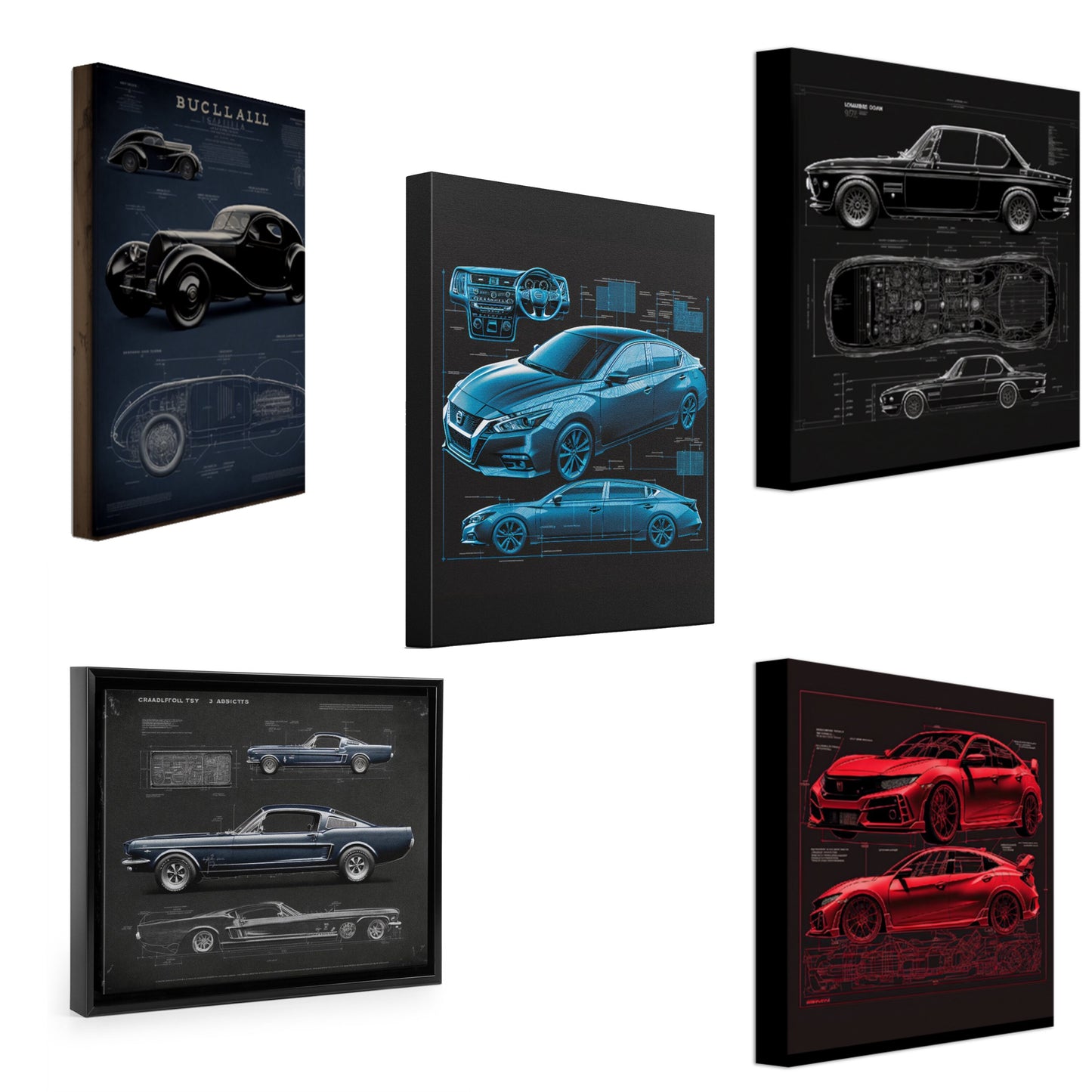 Custom Car Blueprint Design, Car Poster, Car Canvas, Digital Download, Car Blueprint, Car Blueprints,
