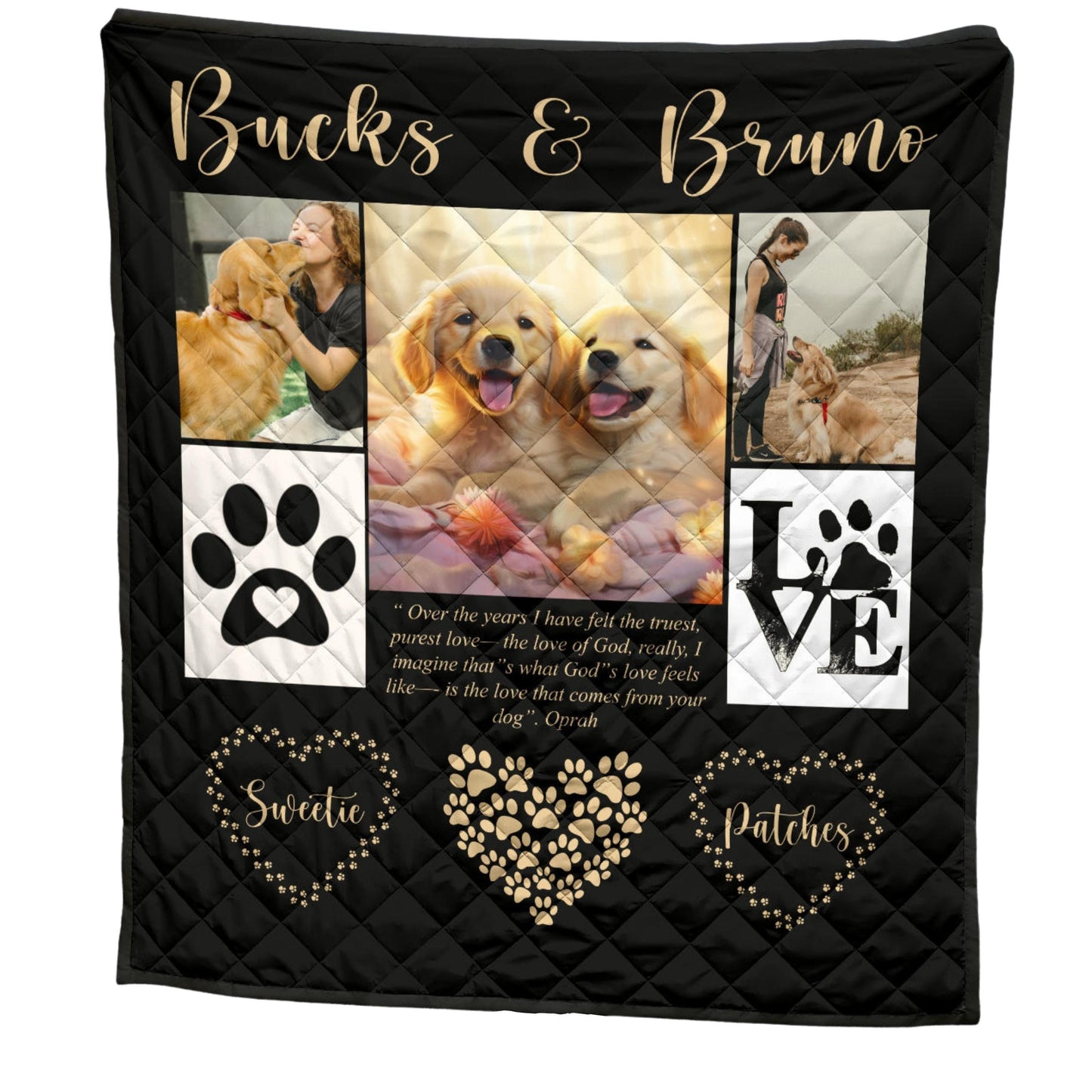 Custom Photo Quilt, Photo Quilt, Memory Quilt,Dog Quilt,Dog Mom,Dog Lover Gift,Gift For Dog Mom,Quilt Blanket,Custom Name Quilt,Personalized