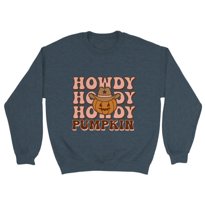 Cute Women's Western Halloween Sweatshirt,Howdy Pumpkin Western Halloween Sweatshirt, Retro Halloween Sweatshirt,Country Cowgirl Halloween