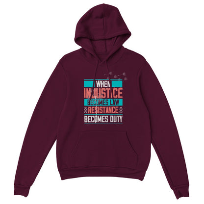 When Injustice Becomes Law, Resist, Resistance,hoodie, Notorious RBG hoodie, Political or protest hoodie, Supreme Court Notorious RBG