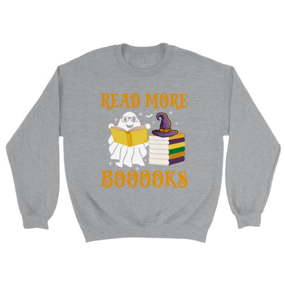 Halloween Teacher | Teacher Halloween Sweatshirt | Read More Books | Spooky Teacher Ghost Sweatshirt | Teacher Teams Sweatshirt