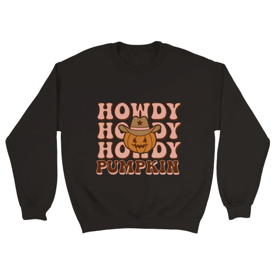 Cute Women's Western Halloween Sweatshirt,Howdy Pumpkin Western Halloween Sweatshirt, Retro Halloween Sweatshirt,Country Cowgirl Halloween