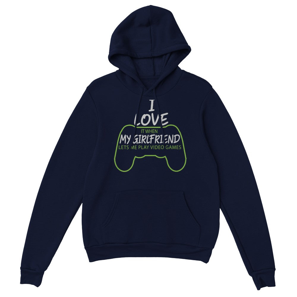 Funny Hoodie for Game Lovers,Boyfriend Gift,Boyfriend Birthday Gifts, I Love it When My Girlfriend Lets Me Play Video Games Hoodie.