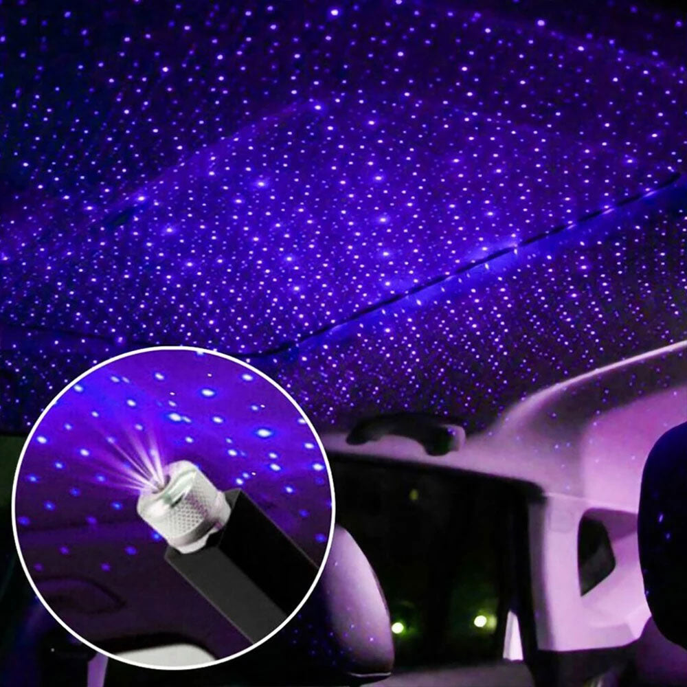 Romantic LED Car Roof Star Night Light Projector Atmosphere Galaxy Lamp USB Decorative Lamp Adjustable Car Interior Decor Light
