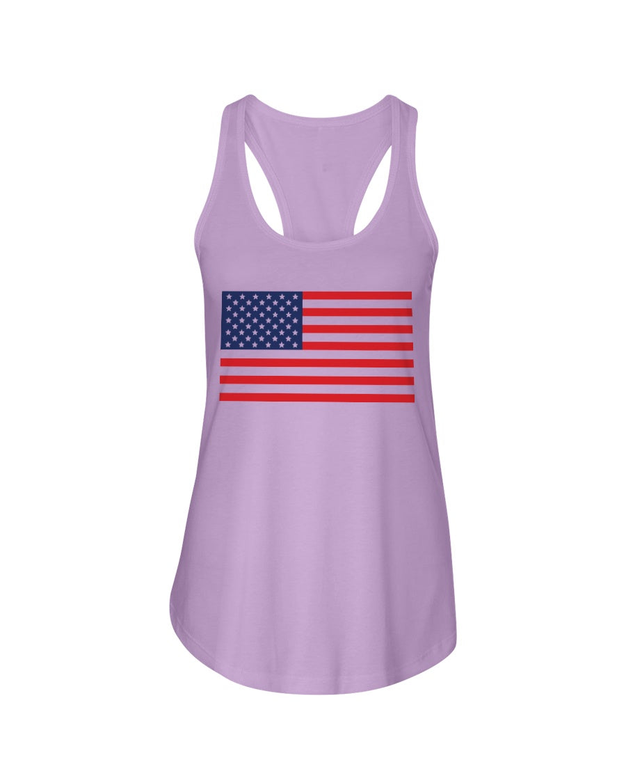 Ladies USA Flag Tank